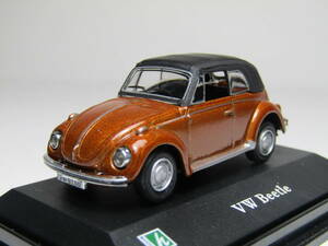 Volkswagen 1/72 フォルクスワーゲン ビートル Type1 ブラウンゴールド BAG VW Beetle FLAT4 1303 1302 カブリオレ 未展示品 バグ 12V 