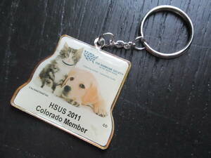 US　キーホルダー　合衆国 動物愛護協会　猫 犬 ネコ イヌ CAT DOG 　#19