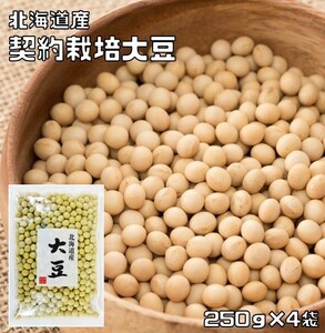 【宅配便送料無料】 　豆力　契約栽培北海道産　大豆　1kg　　　 【豆類　だいず】