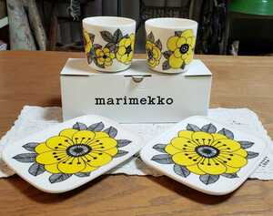 廃盤品 marimekko マリメッコ KESTIT ケスティト ラテマグ プレート 4点セット 新品