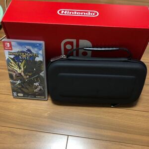 Switch本体 モンスターハンターライズソフト 保護シール&ケース付き