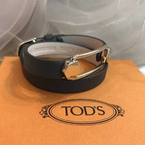 * unused goods * Tod's bracele leather lady's gray series 