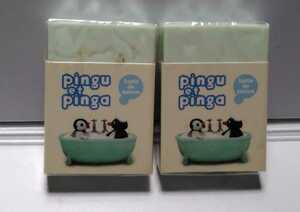  Pingu pin ga eraser 2 pieces passing of years storage unused 