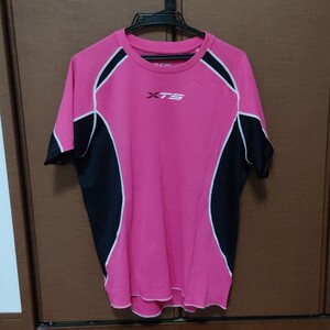 メンズ Tシャツ スポーツウェア ランニング 運動 汗吸収 ピンク