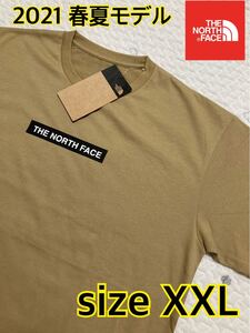 【新品】THE NORTH FACE ノースフェイス ボックスロゴ Tシャツ nt321001 ケルプタン ベージュ XXL