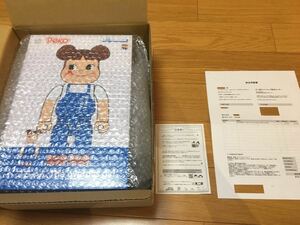 新品未開封 BE@RBRICK ペコちゃん The overalls girl 100％ ＆ 400％ ベアブリック 不二家 ファミリータウン メディコム・トイ