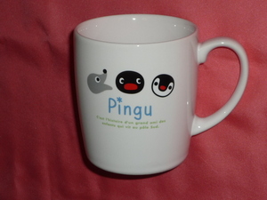 Чрезвычайно редко! Kawaii ♪ Pinguce Pingu &amp; Pingo &amp; Robi Pottery Cup Cup Mug, сделанная в Японии ☆