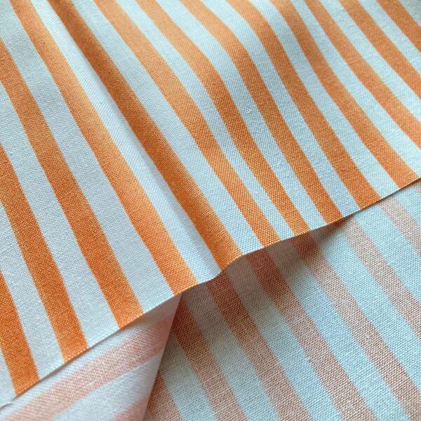 128 生地 ロラライハリス Gulf Stripe Orange 110×45