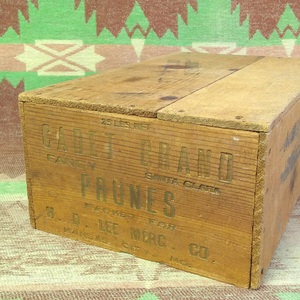 木箱 【Lee CADET BRAND PRUNES】20s Wooden Box / 20年代 ウッド ボックス 食品 アメリカ アンティーク ヴィンテージ ビンテージ 30s40s