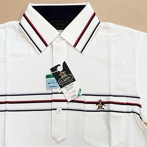 WB614 Munsingwear Grand Slam CLASSIC Munsingwear wear Grand s Ram pocket polo-shirt with short sleeves S size white men's made in Japan *60