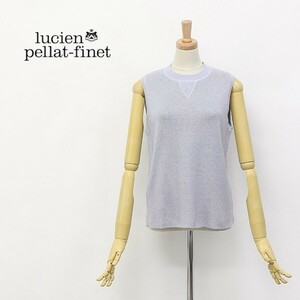 ◆lucien pellat-finet/ルシアン ペラフィネ カシミヤ混 リーフ ノースリーブ ニット トップス ベスト S