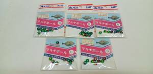 カレイ・キス・アイナメ釣りに　集魚効果抜群　FUJI BAIT 富士ベイト　マルチボール　６号　５袋セット　即決　送料無料