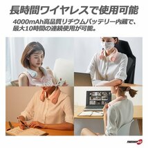 送料無料! JISU 送風機 熱中症対策 NECKFAN ネックファン 広域送風 USB充電式 type-C 風量3段階調節 涼しい風 高品質静音モーター 羽無し_画像2