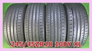 ★2018年製 245/45ZR18 100Y XL CHAMPIRO HPY GT-RADIAL 中古 夏タイヤ 4本 18インチ★