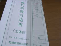 相模鉄道　列車運行図表　平日 平成15年8月25日改正/土休日 平成15年8月23日改正　相鉄_画像2