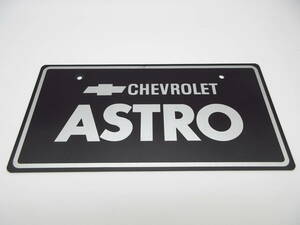  Chevrolet Astro CHEVROLET ASTRO дилер новая машина экспонирование для не продается номерная табличка эмблема plate 
