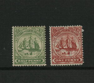 k)ta-ks* kai kos various island sailing boat SC#10, 11 unused OH Turks and Caicos Islands