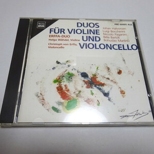 即決 Preciosa AULOS「ヴァイオリンとチェロのための二重奏曲集」ERFFA-DUO/ヘルガ・ヴェーデル/von Erffa（PRE66005）