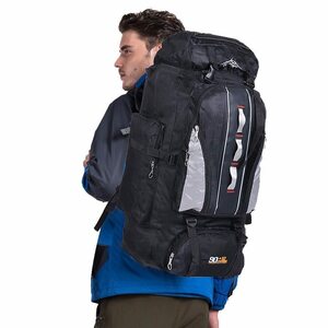 100L大容量アウトドアスポーツバックパックの男性と女性旅行バッグハイキングキャンプクライミング釣りバッグ防水バックパック|x