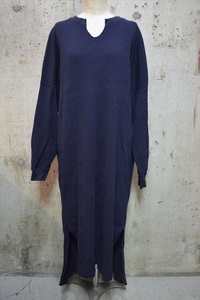 グラフペーパー　Graphpaper　サーマル　ワンピース　0　Waffle L/S Slit Neck Dress C9343