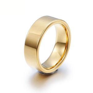 PW 60191 高品質純タングステン 重量感 シンプル なデザイン 極上な輝き ゴールド 金 指輪 条件付送料無料