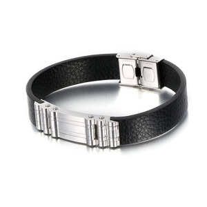 PW 61913. good SUS316L bookbinding leather silver silver Gold gold fashion bracele conditions attaching free shipping 