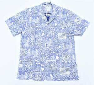 （中古）ハワイ製　BAI　HANI　アロハシャツ　フルオープン　表記サイズS　(Mサイズ相当）