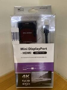 ミヨシ miyoshi DPA-4KHD01/BK [4K対応 miniDisplayPort-HDMIアダプタ ブラック]