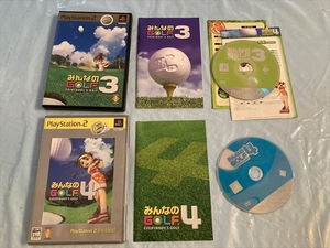 21-PS2-493 動作品 プレイステーション2 みんなのゴルフ3.4 セット PS2 プレステ2