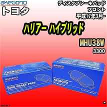 ブレーキパッド トヨタ ハリアー ハイブリッド MHU38W 平成17年3月- フロント 曙ブレーキ AN-687WK_画像1