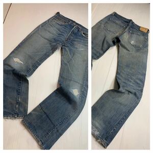 1940's ヴィンテージ LEVI'Sリーバイス 47501XX バレンシアUSA製復刻デニム　レプリカジーンズ　W34L36約79cm LVC LEVIS ビンテージ