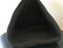 gu ジーユー・濃いグレー・柔らかいアクリルニット帽・10356_画像9