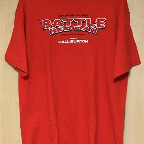 2005年 ヒューストン・テキサンズ BATTLE RED DAY Tシャツ XL アメフト 特大 Houston Texans VS COLTS 企業ロゴ COCA COLA バックプリント