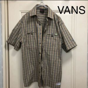 旧タグ ９０s VANS バンズ チェック半袖シャツ