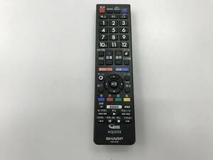 SHARP シャープ テレビリモコン GB278SB 中古品8196