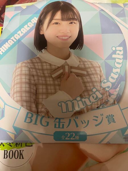 日向坂46くじ BIG缶バッジ賞 佐々木美玲 缶バッジ