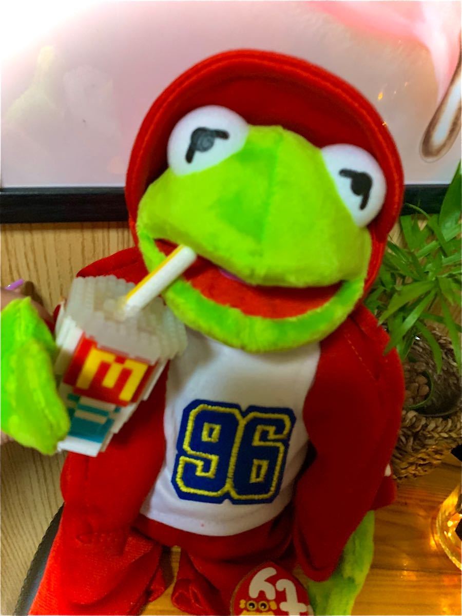 超歓迎 Kermit Muppets The ザ マペッツ セサミストリート 60 Big 特大 ジャケット 赤 ぬいぐるみ カーミット 正規品 Disney Doll Toy Stuffed おもちゃ