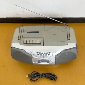 【動作良品】SONY ラジカセ 品番 CFD-S26 カラー シルバー カセット CD 再生 ラジオ受信OK オーデオ機器 ソニー 
