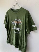 【人気】絶版　UNIQLO/ユニクロ　Jeep　ジープ　シャツ　メンズ　Lサイズ　緑／グリーン　アメ車　クロカン　（K729）_画像3