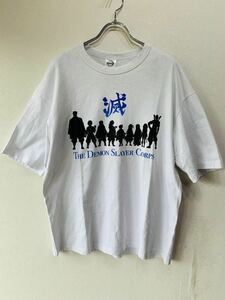【人気】ファン必見　鬼滅の刃　Tシャツ　メンズ　L　サイズ　白/ホワイト　柱　シルエット　ジャンプ　コミック(（K742）