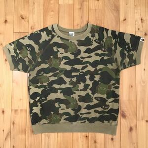 kaws × bape 半袖 スウェット Sサイズ bendy 1st camo green a bathing ape sweat エイプ ベイプ アベイシングエイプ 迷彩 w5da