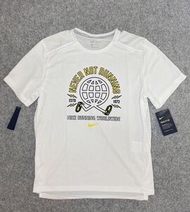 新品 定価4400円 Sサイズ NIKE ナイキ メンズ ランニングシャツ ワイルドラン 半袖Tシャツ 速乾 白 ホワイト