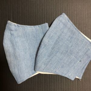 子供用デニム風ガーゼマスク ハンドメイド