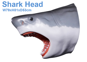  Shark head jumbo figure H110cmsame. Jaws ho ojiro The me face movie store equipment ornament west coastal area manner interior american miscellaneous goods 