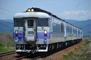  railroad photograph Muroran book@ line . runs ki is 183 series No.6