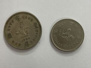 ◆香港 ドル 旧硬貨 2種セット 1960年 1978年