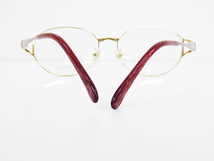 ∞【デッドストック】Bannarit バナリット 眼鏡 メガネフレーム 75-BA02 56[]16-135 メタル フルリム ゴールド パープル 日本製 □H8_画像10