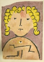 【特価】　≪　　パウル　クレー ＆ アンリ・マティス　　≫ 　　オリジナルリトグラフ【石版画/両面刷】 　CHILDS HEAD & HEAD　　 1939年_画像2