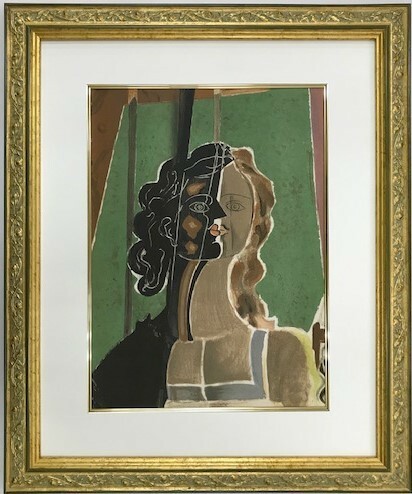 【特価】　≪　 ジョルジュ ブラック 　≫　　オリジナルリトグラフ【石版画】　　1939年 　　FIGURE 　　 GEORGES　BRAQUE