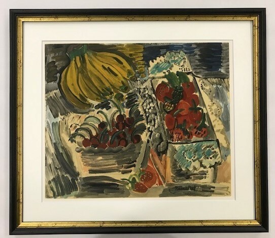 【特価】　≪　　ラウル 　デュフィ　　≫　　オリジナルリトグラフ【石版画】　　NATURE MORTE AUX FRUITS 　　1969年　　RAOUL DUFY